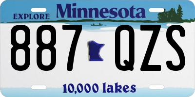 MN license plate 887QZS