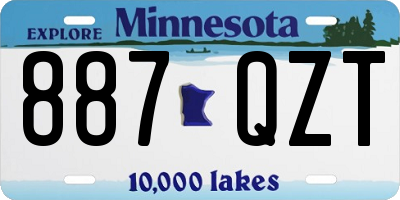MN license plate 887QZT