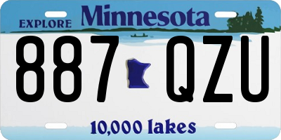 MN license plate 887QZU