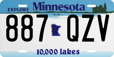 MN license plate 887QZV
