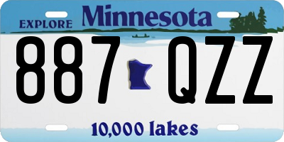 MN license plate 887QZZ