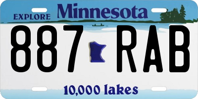 MN license plate 887RAB