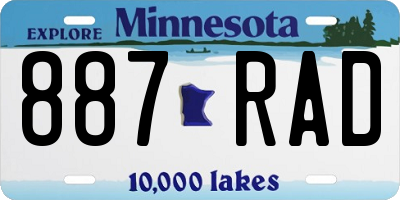 MN license plate 887RAD