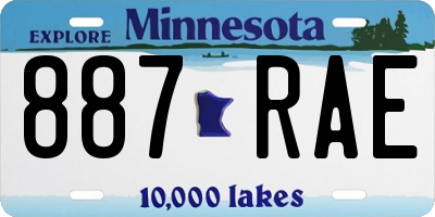 MN license plate 887RAE