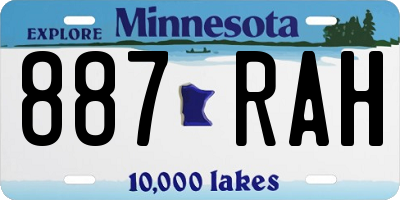 MN license plate 887RAH