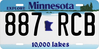 MN license plate 887RCB