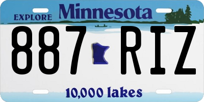 MN license plate 887RIZ