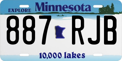 MN license plate 887RJB