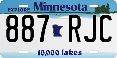 MN license plate 887RJC