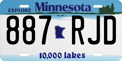 MN license plate 887RJD