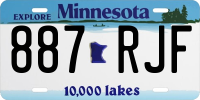 MN license plate 887RJF