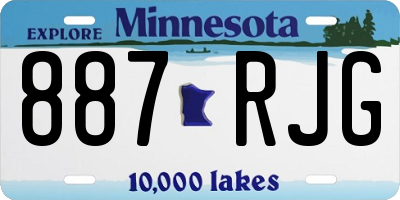 MN license plate 887RJG