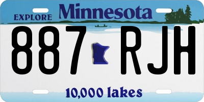 MN license plate 887RJH