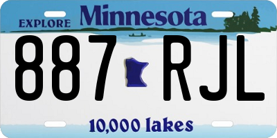 MN license plate 887RJL