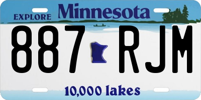 MN license plate 887RJM