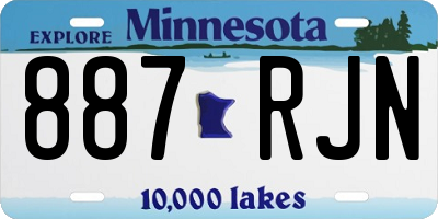 MN license plate 887RJN