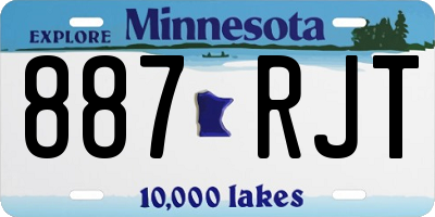 MN license plate 887RJT