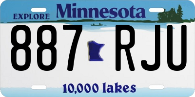 MN license plate 887RJU