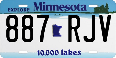 MN license plate 887RJV