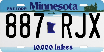 MN license plate 887RJX