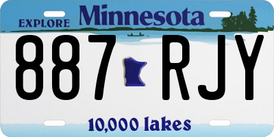 MN license plate 887RJY