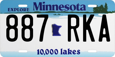 MN license plate 887RKA