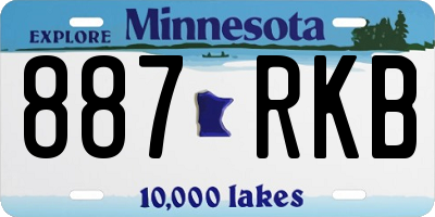 MN license plate 887RKB