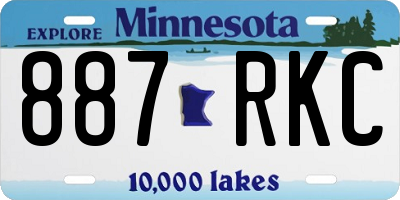 MN license plate 887RKC