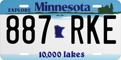 MN license plate 887RKE