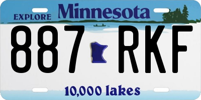 MN license plate 887RKF