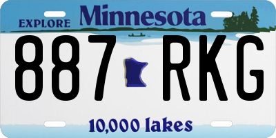 MN license plate 887RKG
