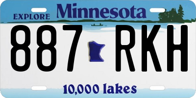 MN license plate 887RKH