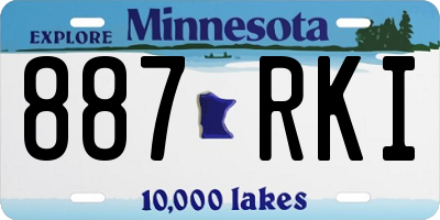 MN license plate 887RKI