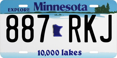 MN license plate 887RKJ