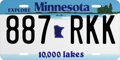 MN license plate 887RKK