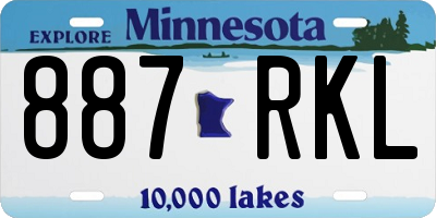 MN license plate 887RKL