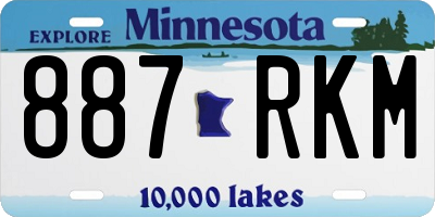 MN license plate 887RKM