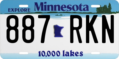 MN license plate 887RKN