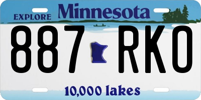 MN license plate 887RKO