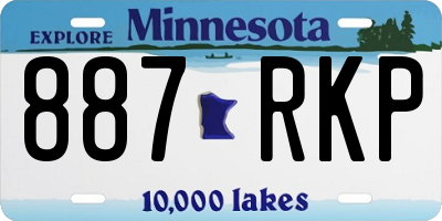 MN license plate 887RKP