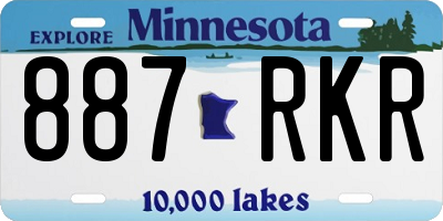 MN license plate 887RKR