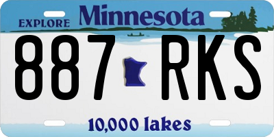 MN license plate 887RKS