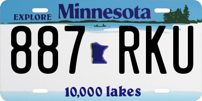 MN license plate 887RKU