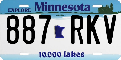 MN license plate 887RKV