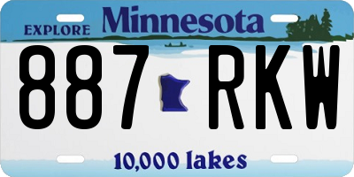MN license plate 887RKW