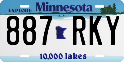 MN license plate 887RKY