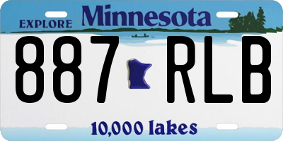 MN license plate 887RLB