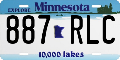 MN license plate 887RLC