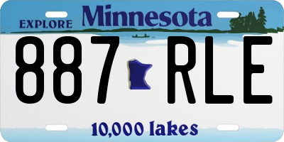 MN license plate 887RLE