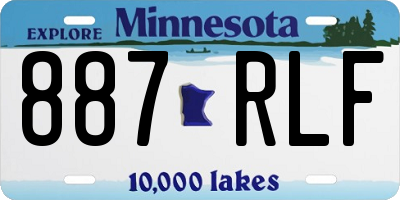 MN license plate 887RLF